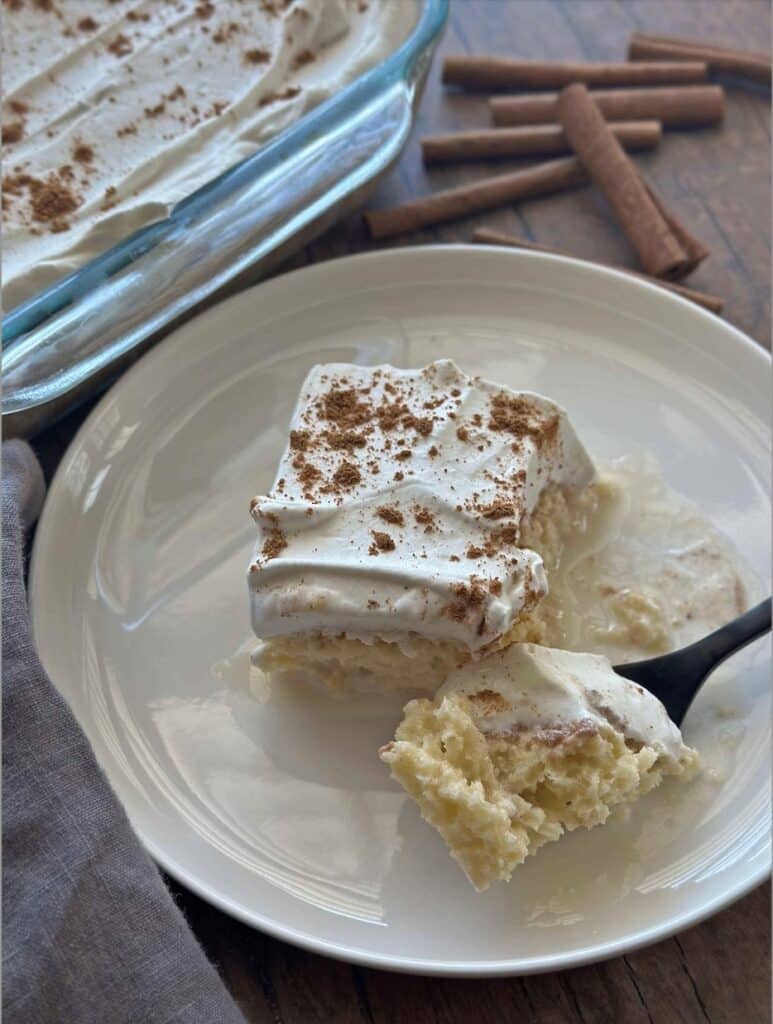 Tres leches cake with a touch of Puerto Rico – coconut milk