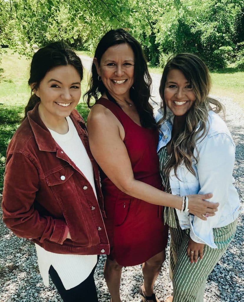 Lisa, center, with daughter Sarah and Mary-Elizabeth Kear