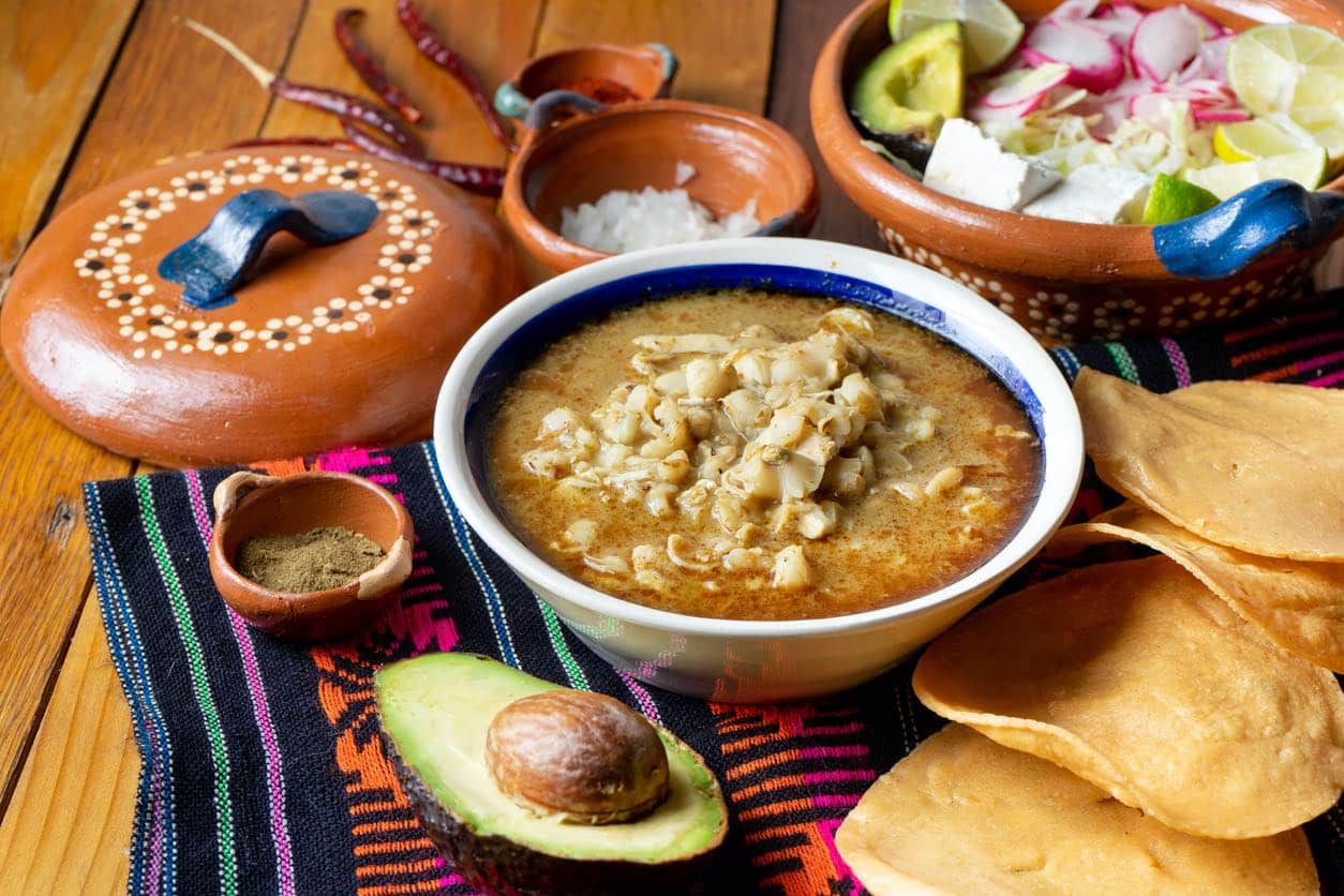 Mary Ochoa’s Pozole Verde with Pork, Pasilla & Tomatillo – Familia Kitchen