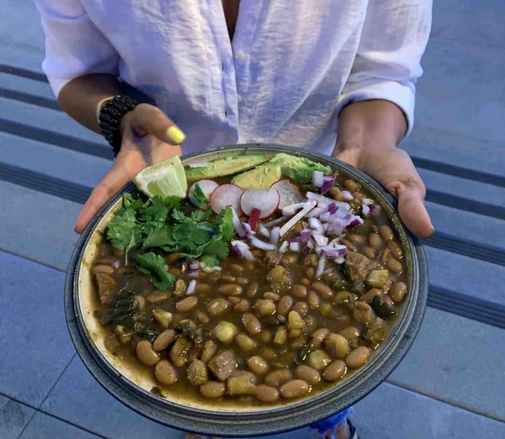 Veronica pozole verde healthy