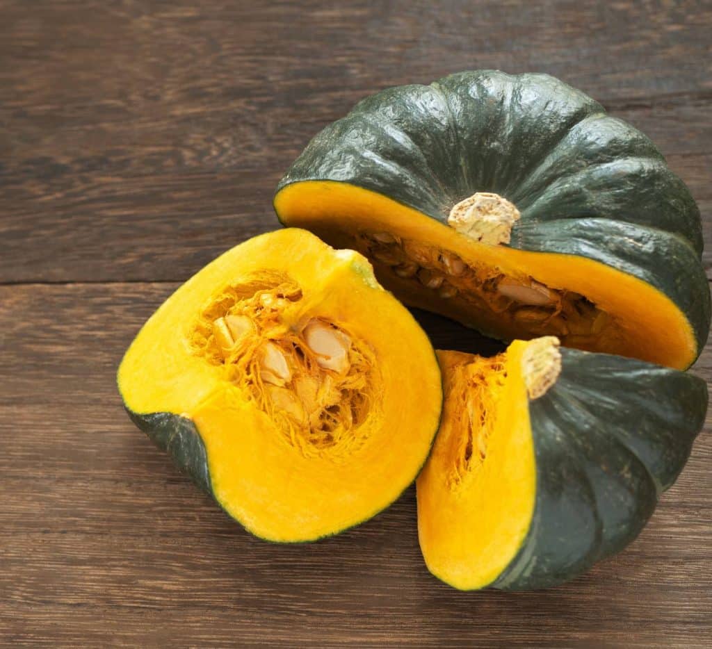One cup of Puerto Rican calabaza, or Kabocha pumpkin, is a defining ingredient in these habichuelas guisadas.