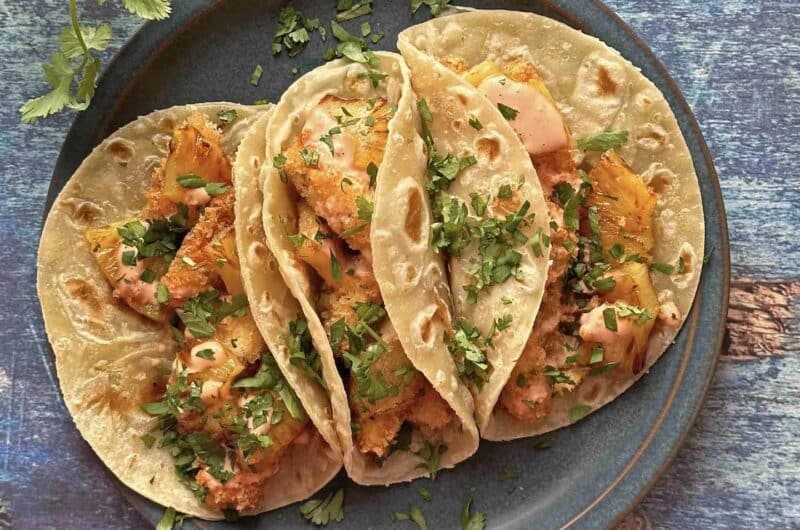 Baja-Style Fish Tacos With Tilapia, Pineapple & Chipotle Sauce