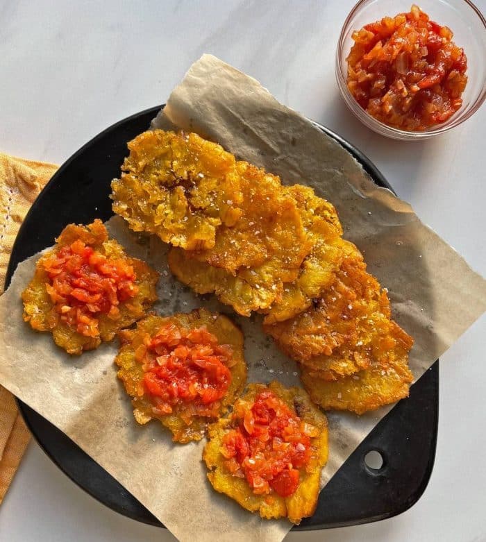 patacones-con-hogao-or-plantain-fritters-with-tomato-sauce-familia