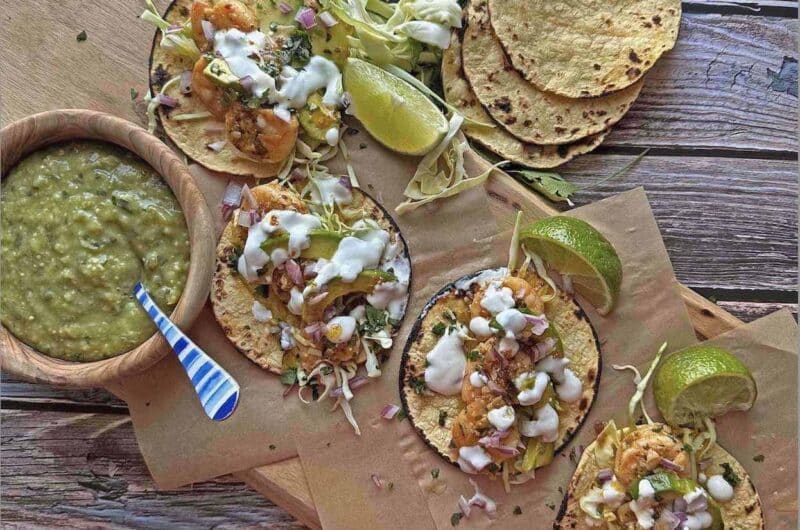 Authentic, Garlicky and Easy Shrimp Tacos