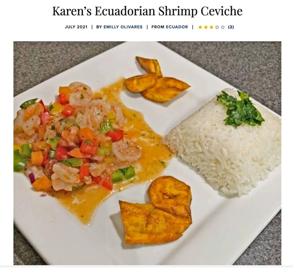 Karen ecuador ceviche
