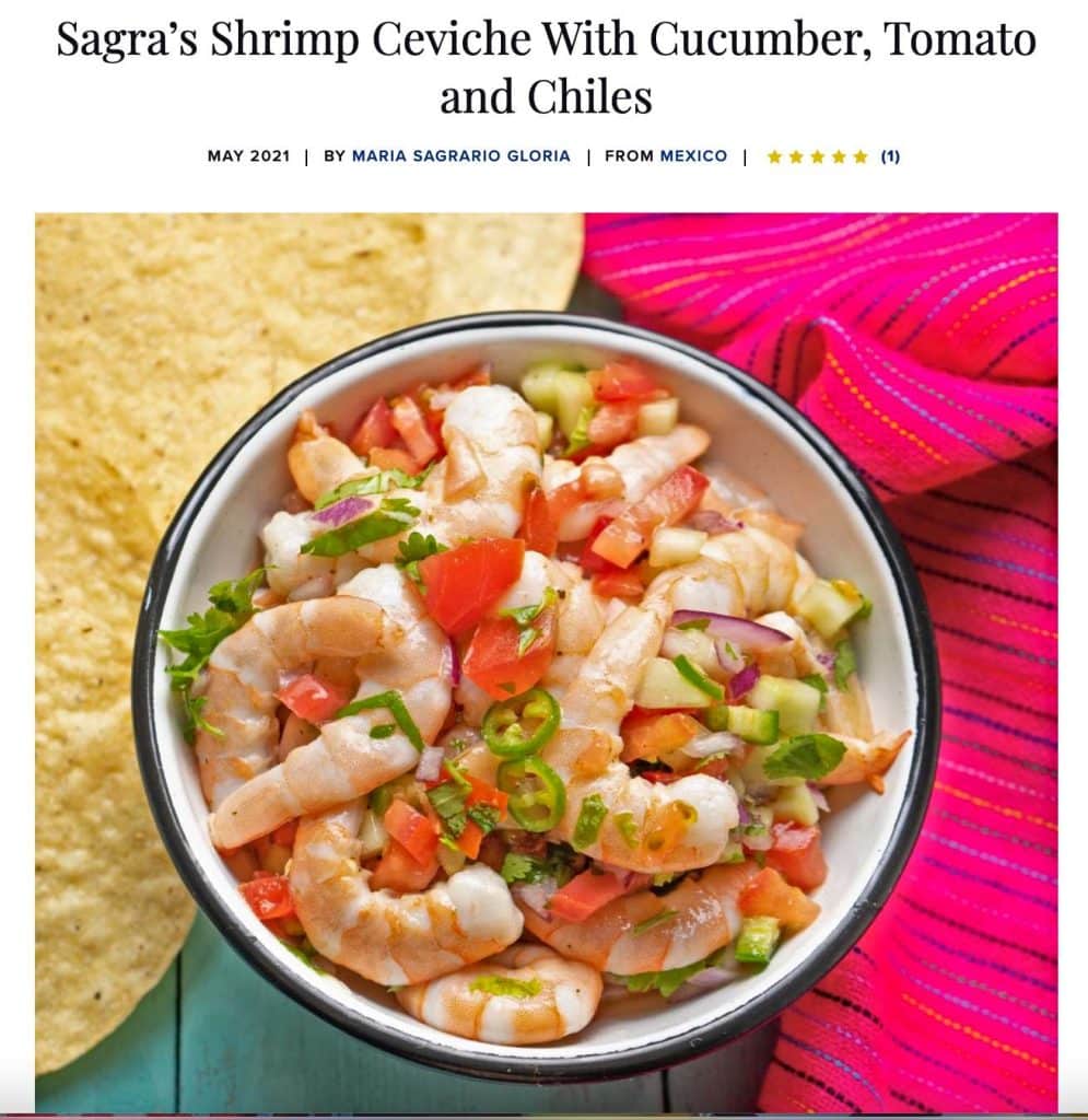 Sagra shrimp ceviche