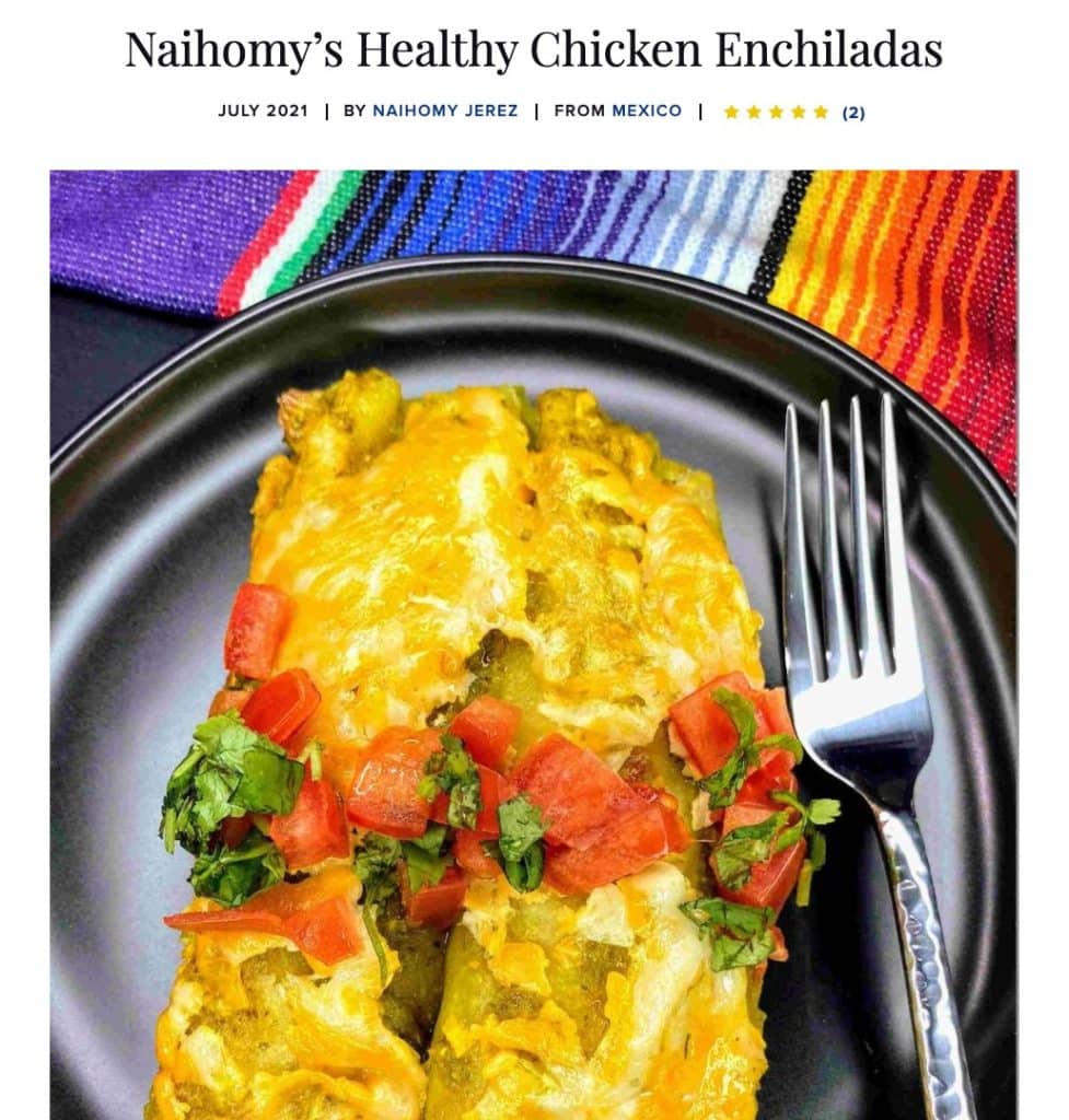 healthy chicken enchiladas