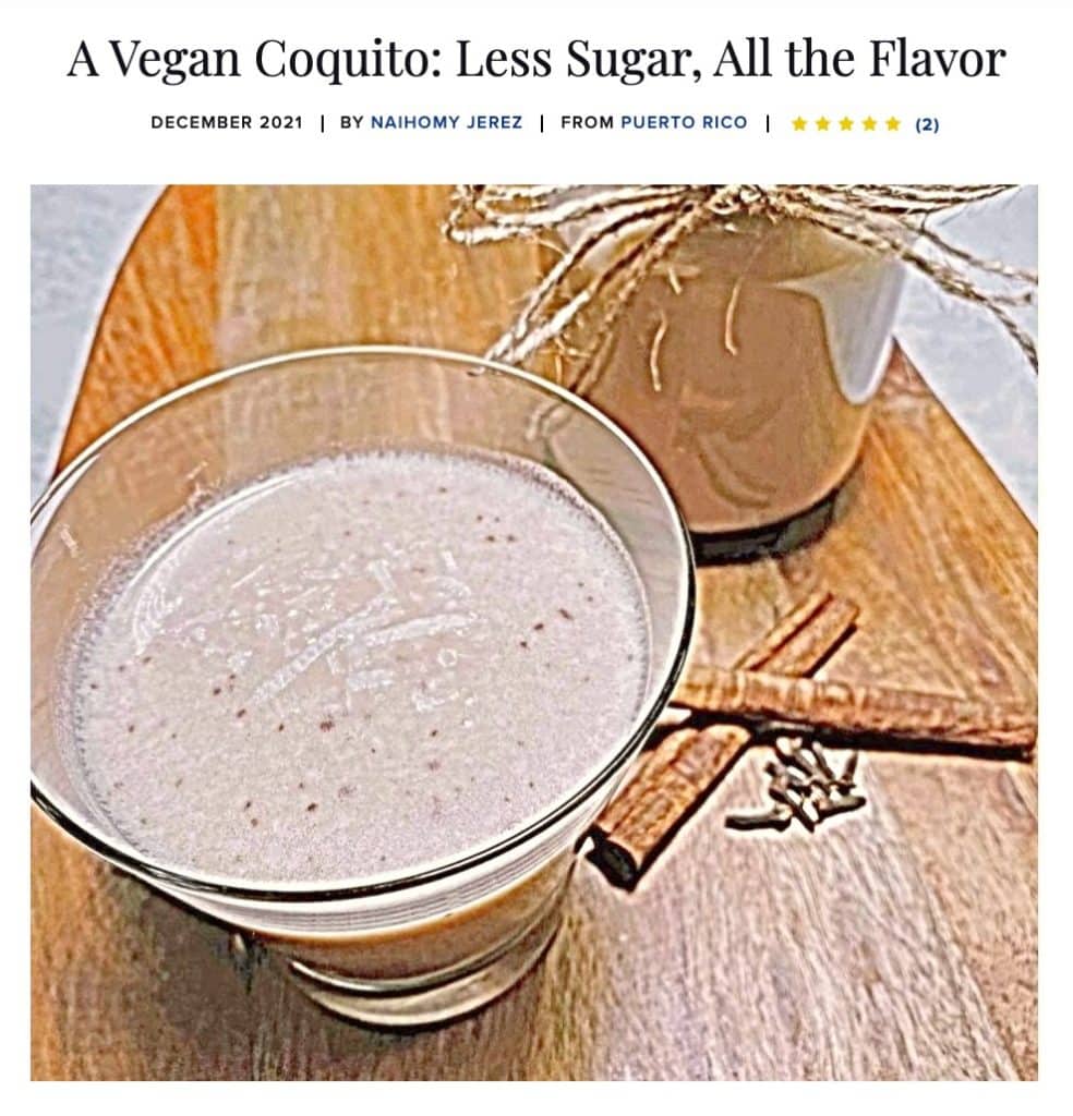 healthy vegan coquito