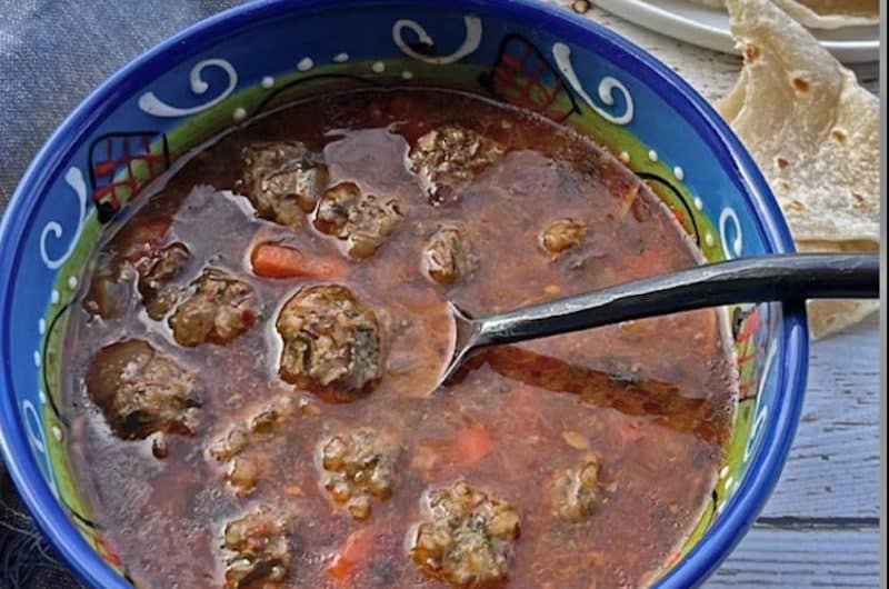 Caldo de Albondigas or Mexican Meatball Soup
