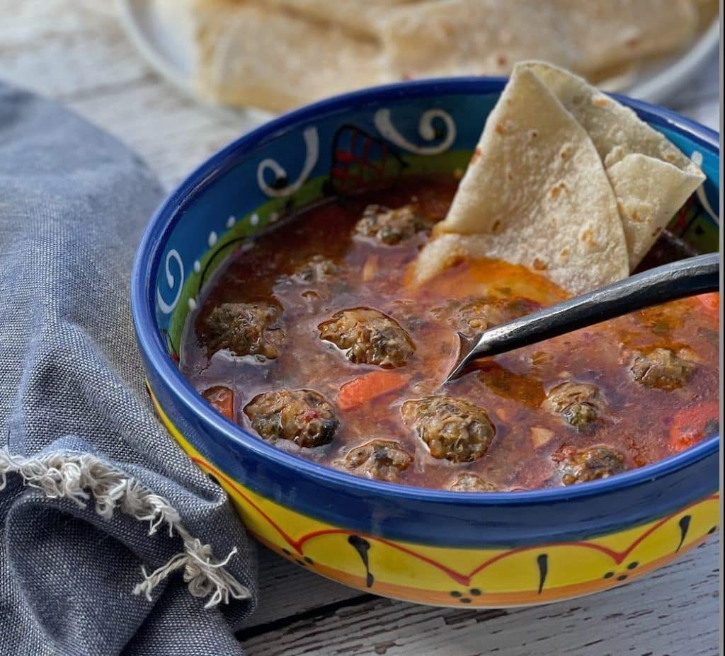 Mexican meatball soup caldo de albondigas