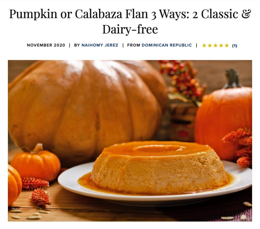 pumpkin flan 3 ways
