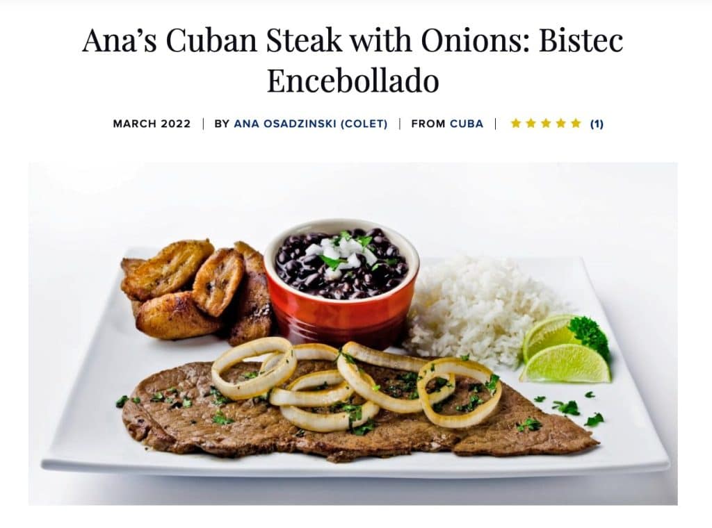 bistec encebollado