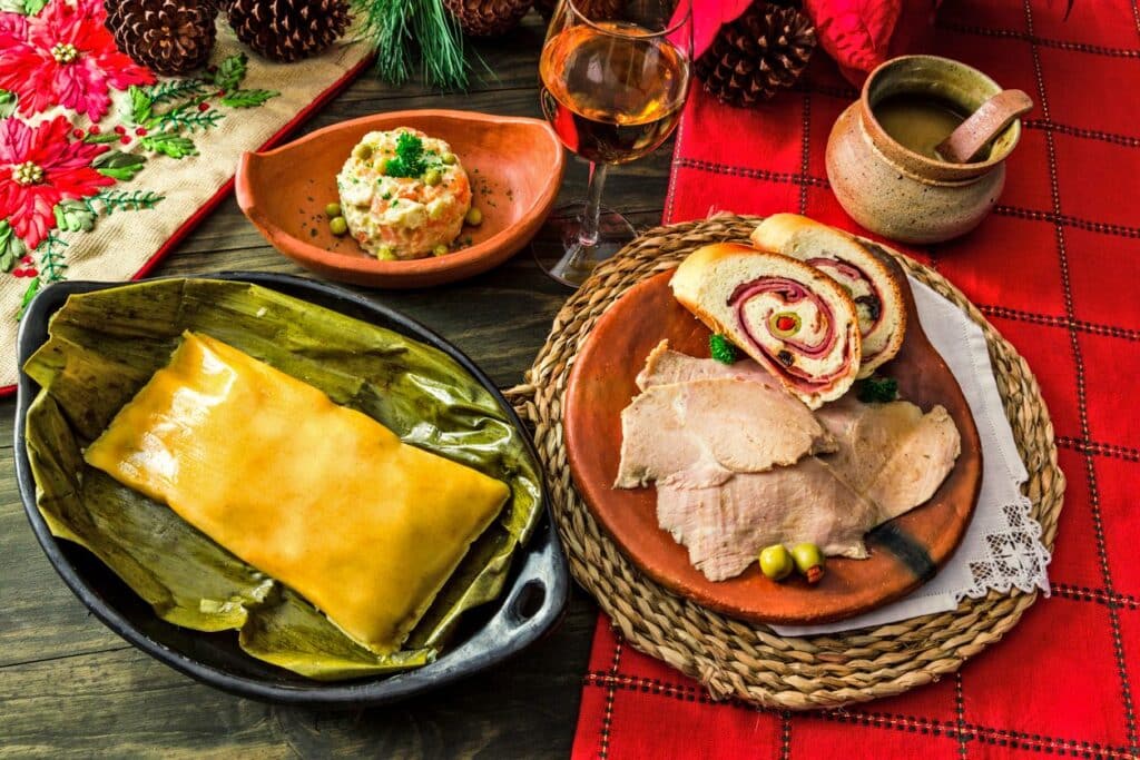 Christmas in Venezuela means pernil, hallaca, pan de jamon and chicken salad.