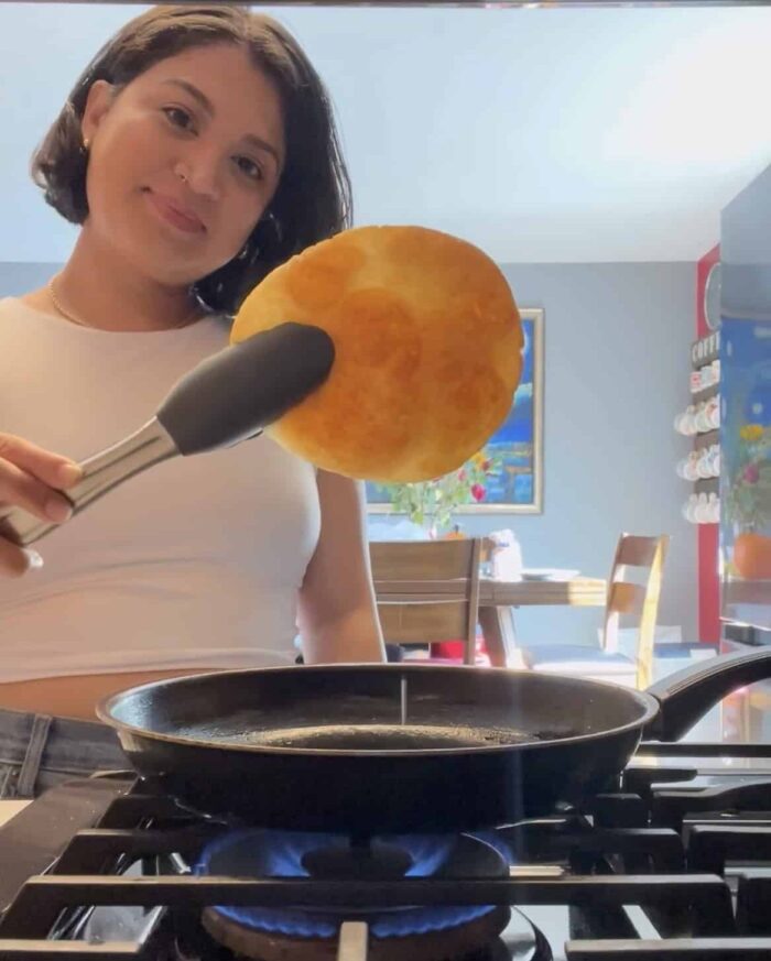 Vivi makes buñuelos for Day of the Dead ofrendas honoring her Abuelita.