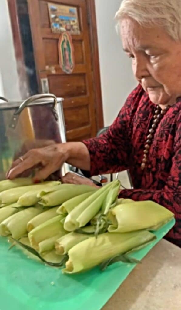 Uchepos or corn tamales by Vivi’s grandmother Elisa Abeja