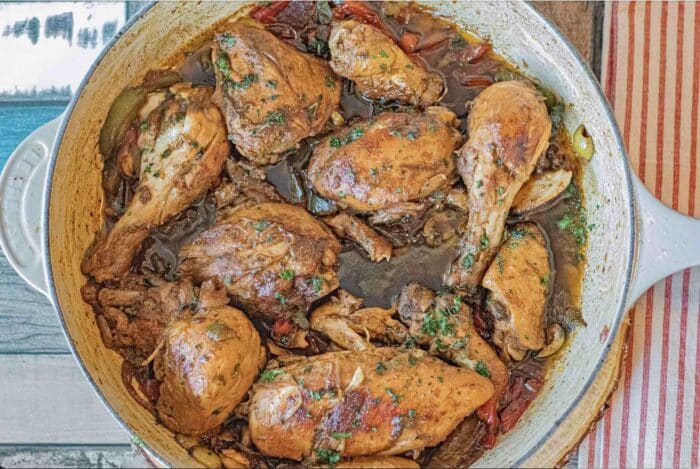 Pollo guisado Dominican Belqui