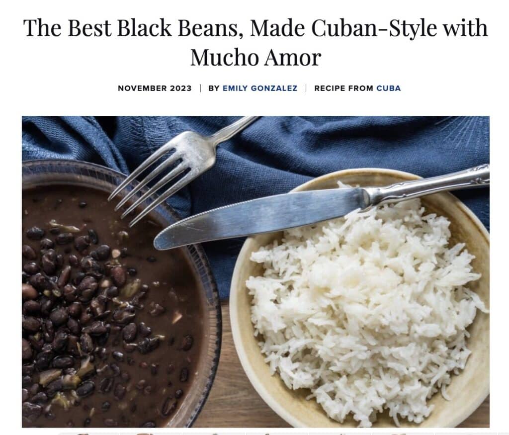 Black Beans Rice Cuban Style Emily Gonzalez