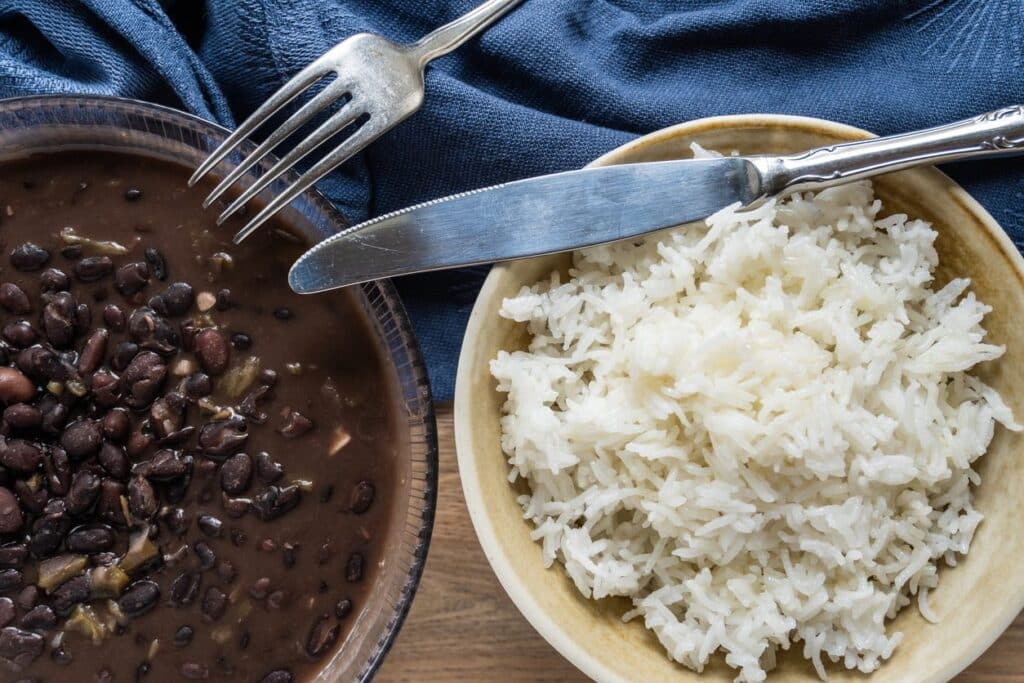 black beans white rice