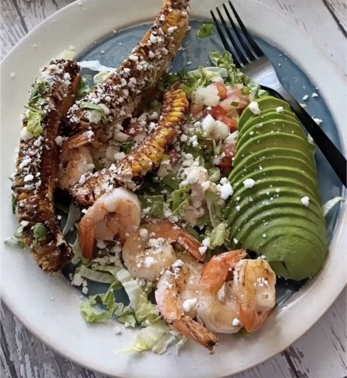 Grilled Shrimp, Creamy Elote Corn, and Avocado Summer Salad – Familia ...
