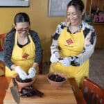 Rosa Camarena and Ale make mole
