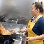 Chicken fajitas by Rosa Camarena and Alejandra from La Esperanza restaurant.