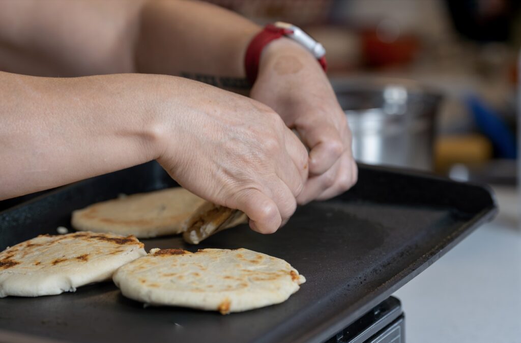 Gorditas on the griddle